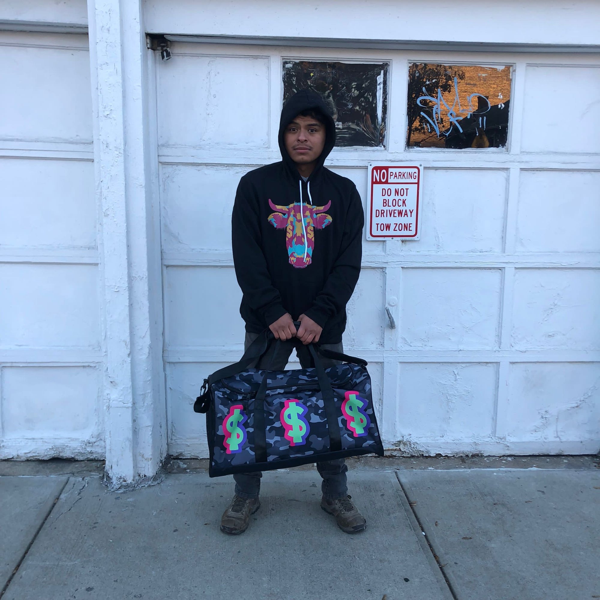 Dollars - Black Camo Duffle Bag
