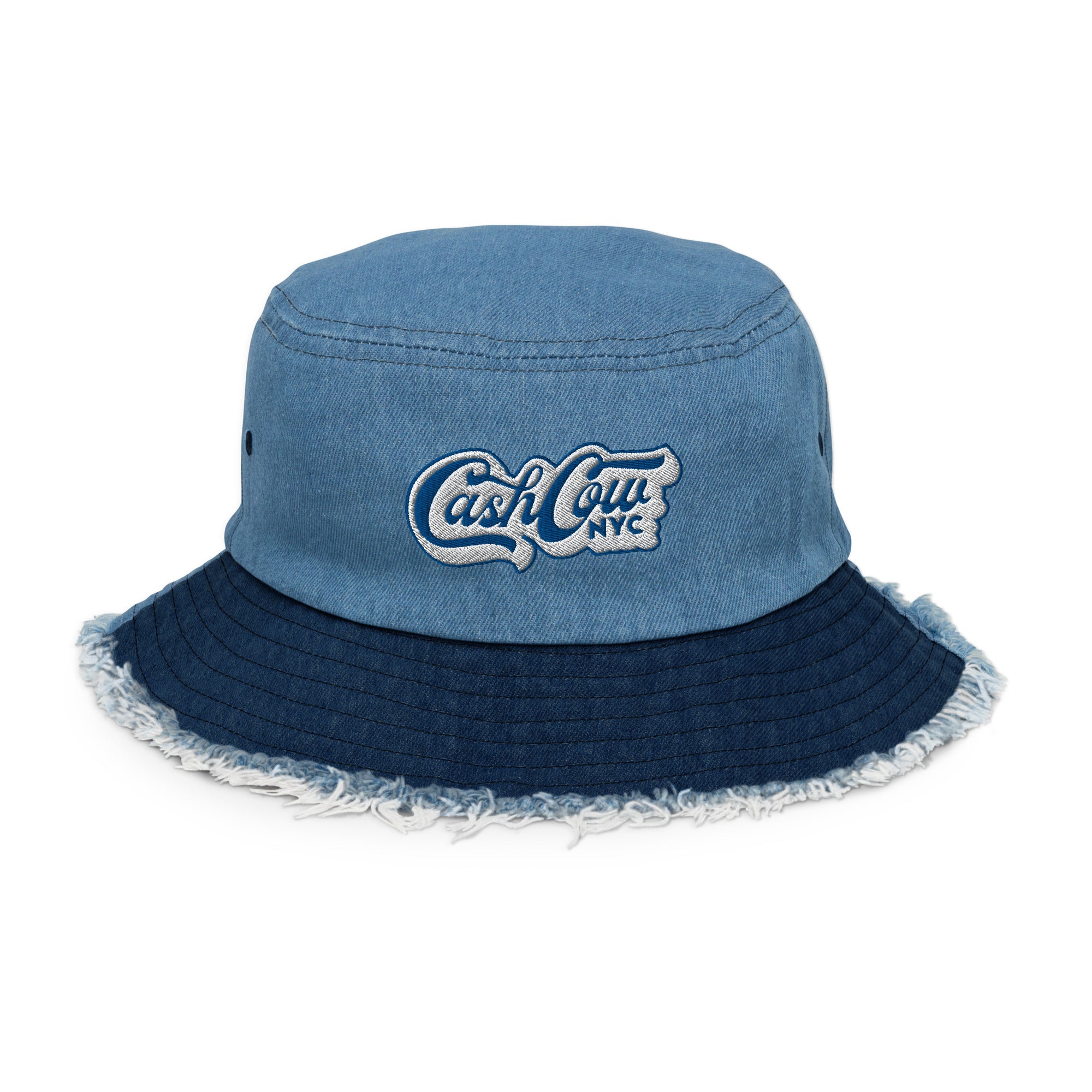 Cash Cow NYC - Distressed denim bucket hat