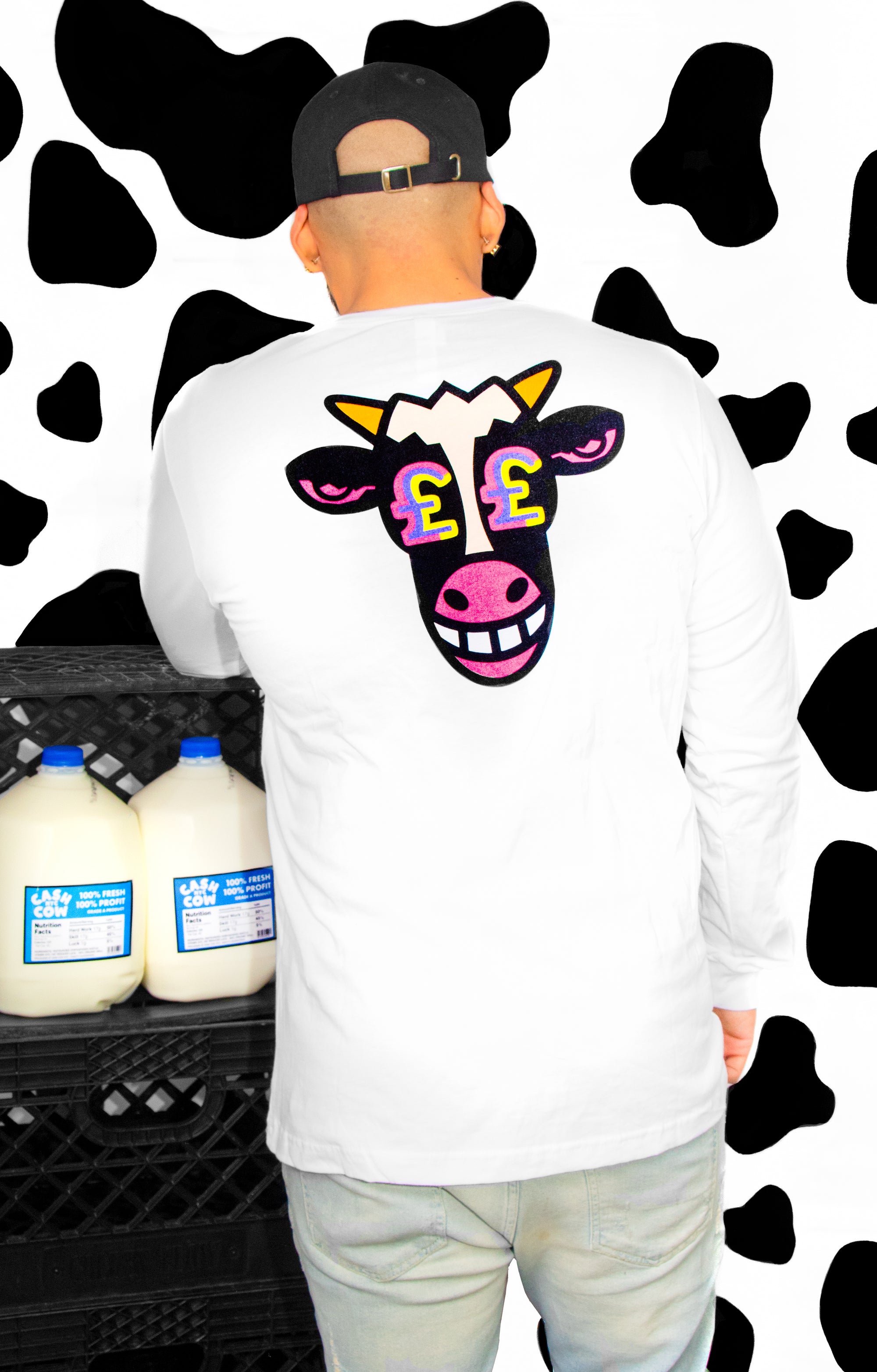 Pound - White Long Sleeve Tee