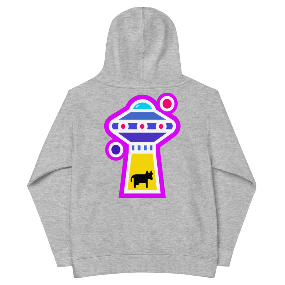 "ufos" - Athletic Heather Kids fleece hoodie