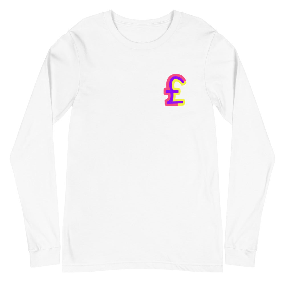 Pound - White Long Sleeve Tee