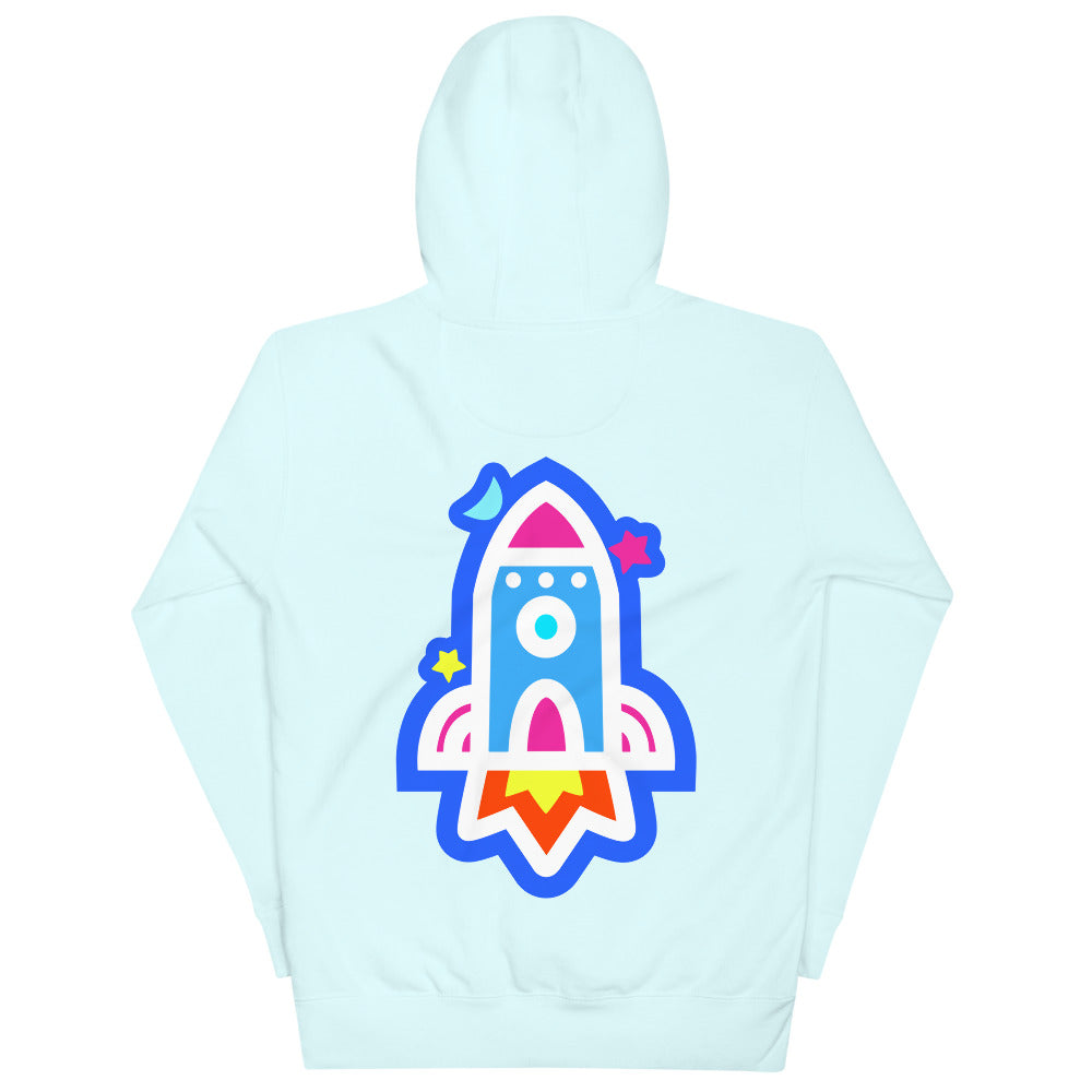 "ROCKETS" - Icy Blue Unisex Hoodie